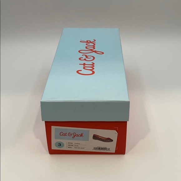 CAT & JACK LESLEY GLITTER BALLET FLATS SIZE 3 - Picture 9 of 10